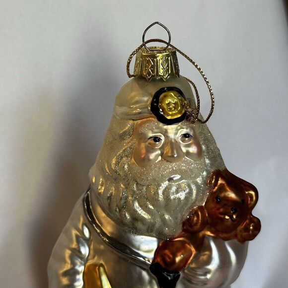 LAO MAI Blown Glass Doctor Dr. Santa Christmas Ornament 6” Gift Sack Physician - Picture 8 of 13